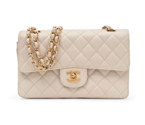 cream chanel flap bag